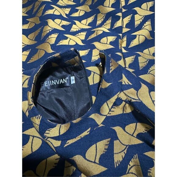 FEIINVAN yellow bird print sleeveless  M - Picture 3 of 5